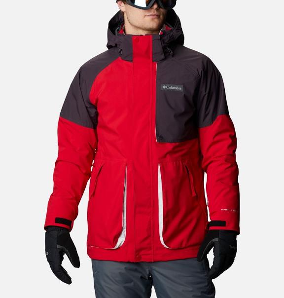 Columbia Post Canyon Ski Jacket Red Purple For Men's NZ23647 New Zealand